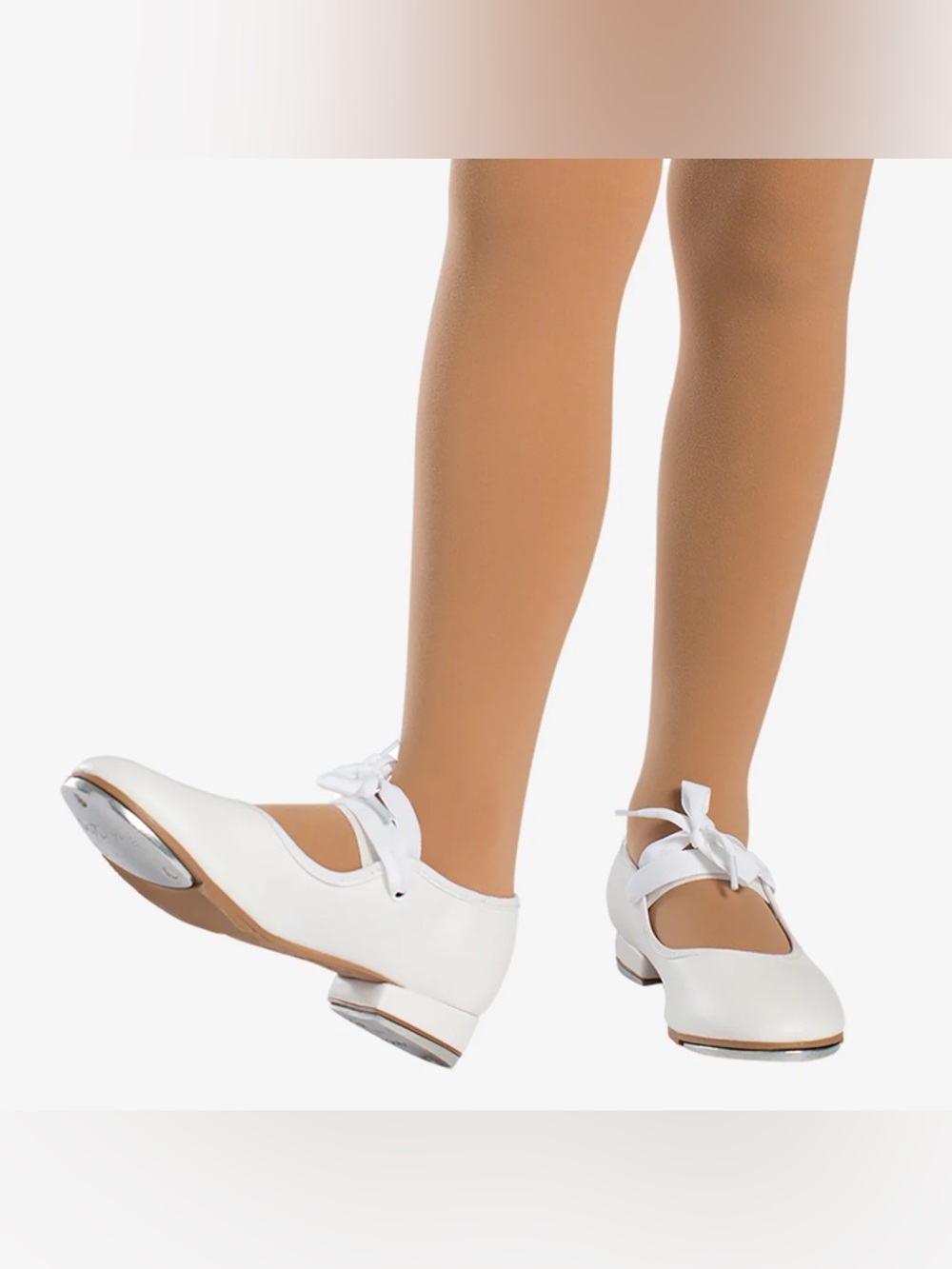 NWT 9.5 SO DANCA CHILD VEGAN TAP SHOE WITH ELASTIC SNAPS